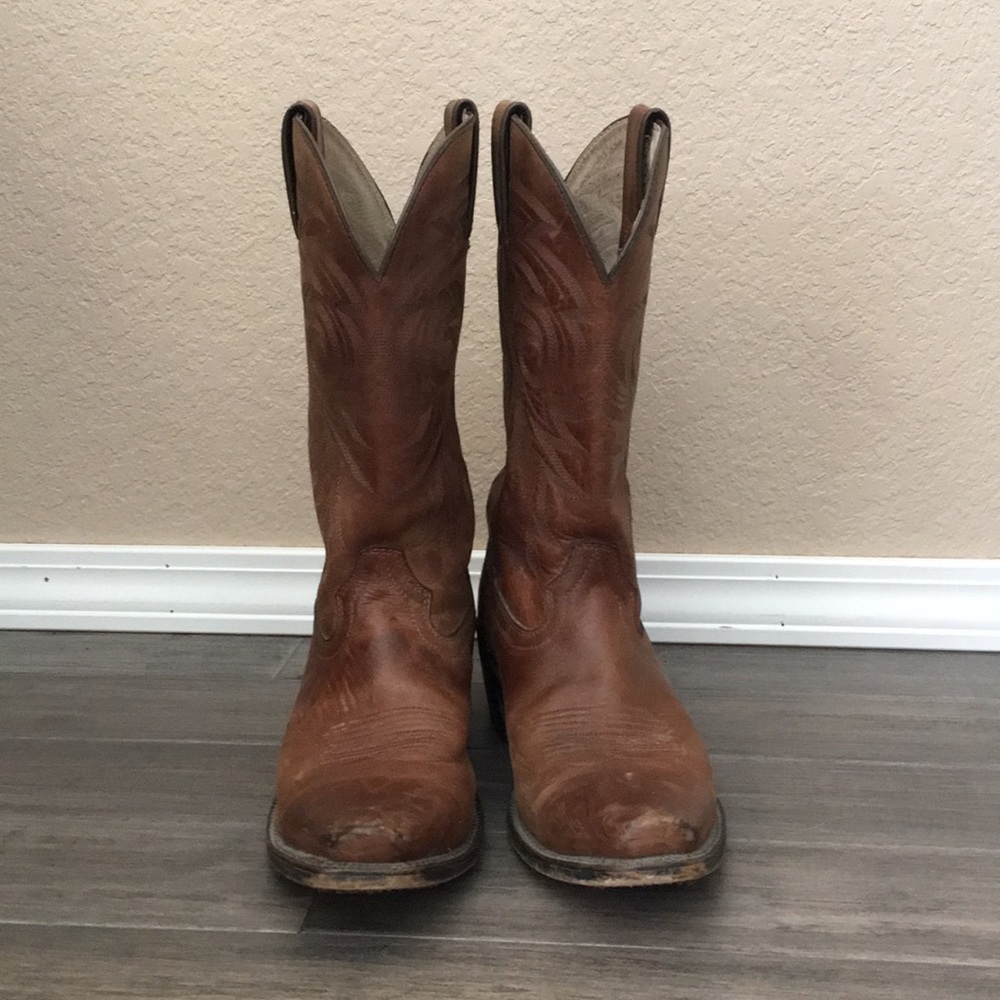 Brown distressed leather Durango boots size 9D